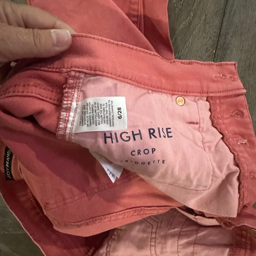 Lucky Brand High Rise Crop Coral Jeans